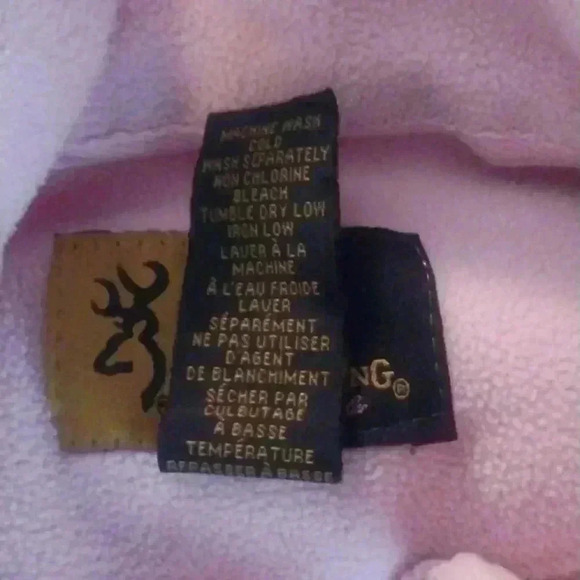 Browning Fleece Womens Large Pink Full Zip Long Sleeve Jacket - Picture 8 of 8